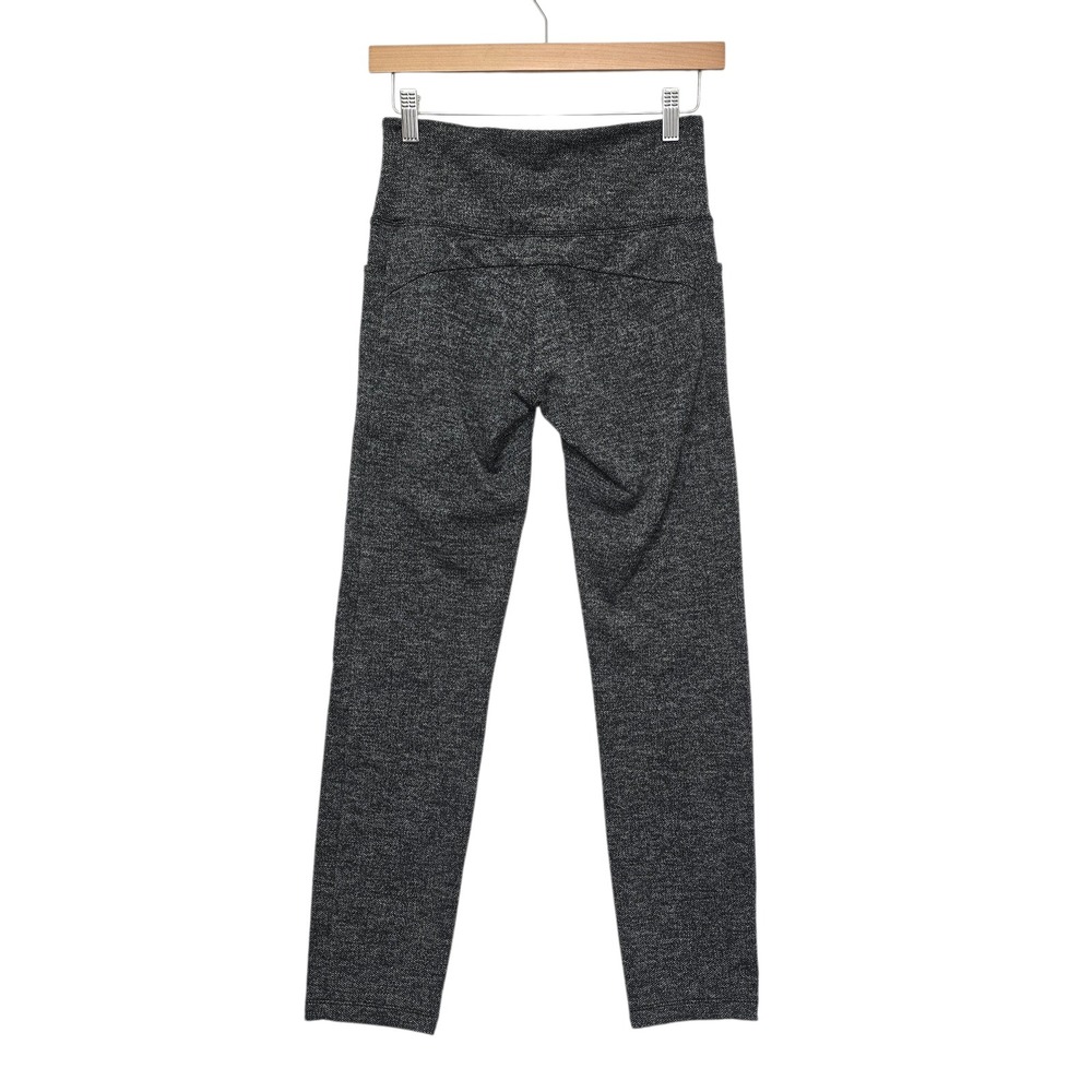 Athleta Women Black Speckled High Rise Capri Leggings Pants Size XS - Picture 2 of 10